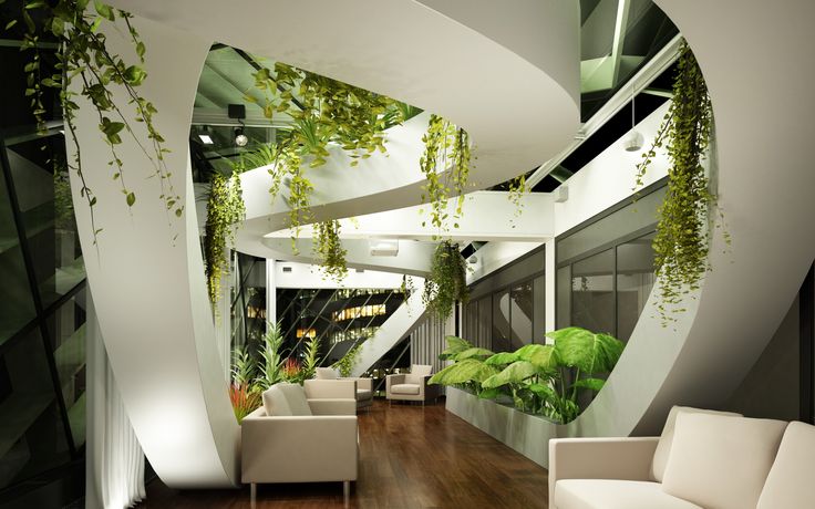 interiorismo eco con plantas